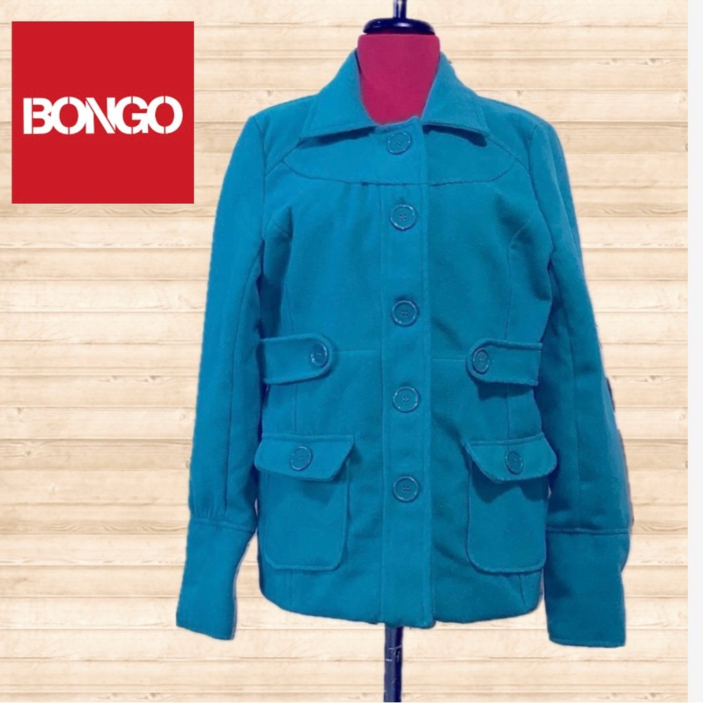 Retro look Bongo Teal Blue Peacoat size Large